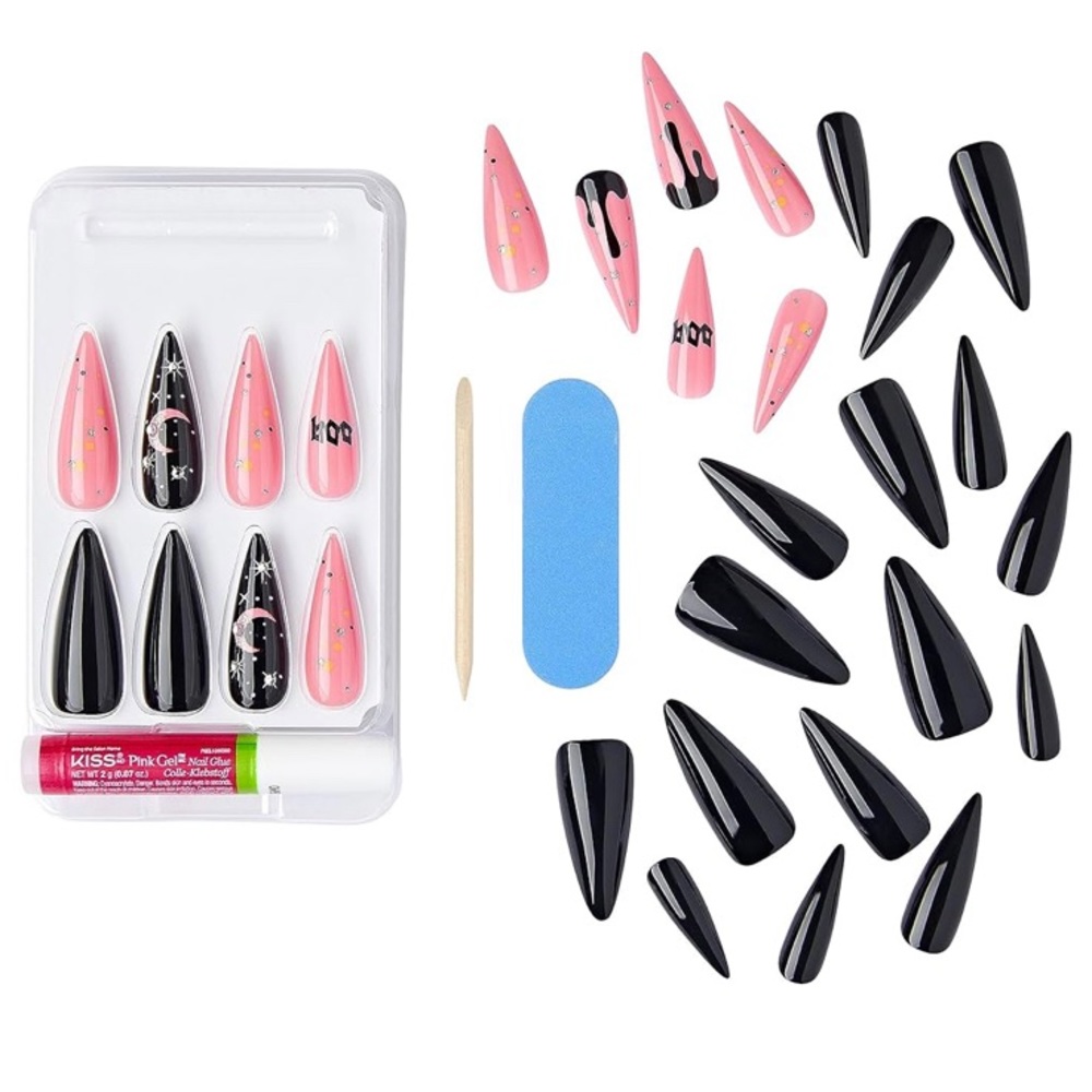 🎃🎉HP🎉KISS “Casting Spells” Halloween Voguish Fantasy Glam Gel Nail Kit - Picture 3 of 7